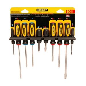 DESARMADOR JGO PLANO/ESTRELLA 10 PZAS STANLEY 60-100S (STMT60100-LA)