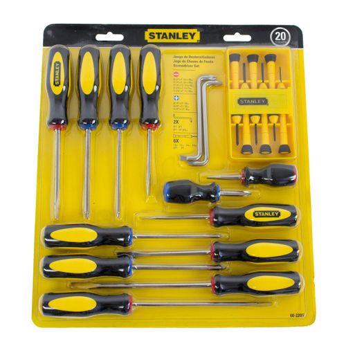DESARMADOR JGO PLANO/ESTRELLA 20 PZAS STANLEY 60-220S (STMT60220-LA)