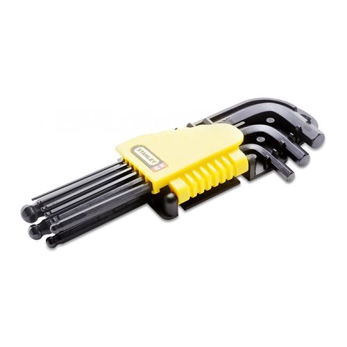 JUEGO 9 LLAVES HEXAGONALES LARGAS PUNTA REDONDA MÉTRICOS 69-256