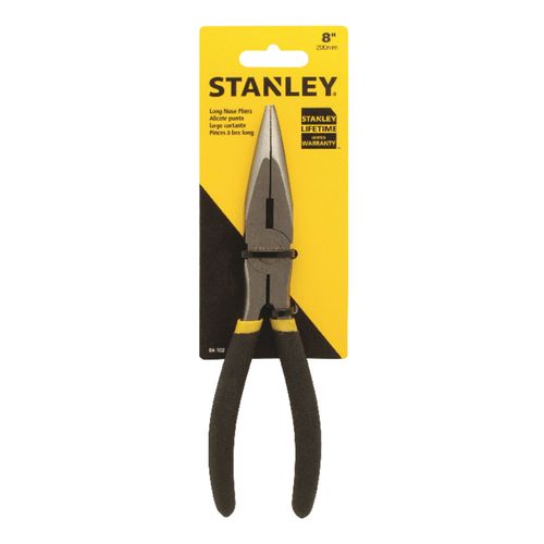 ALICATE PUNTA SEMI REDONDA CON CORTE LATERAL MANGO NEGRO 8" (203MM) STANLEY 84-102LA
