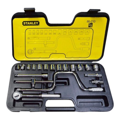 DADO JGO X 20 PZAS ENC 3/8" C/ACCESORIO 1/4" - 7/8" STANLEY 86-210