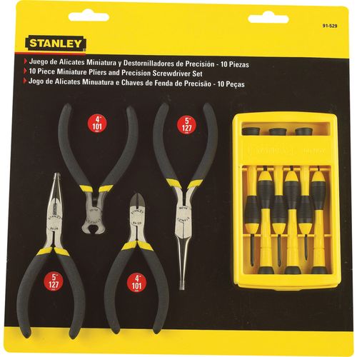 JGO ALICATES MINIATURA 10PZAS STANLEY 91-529LA