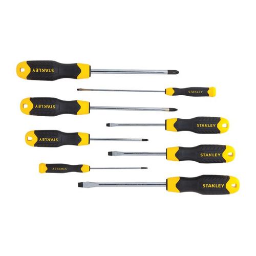 DESARMADOR JGO PLANO/ESTRELLA CUSHION GRIP 8 PZAS STANLEY 91-541